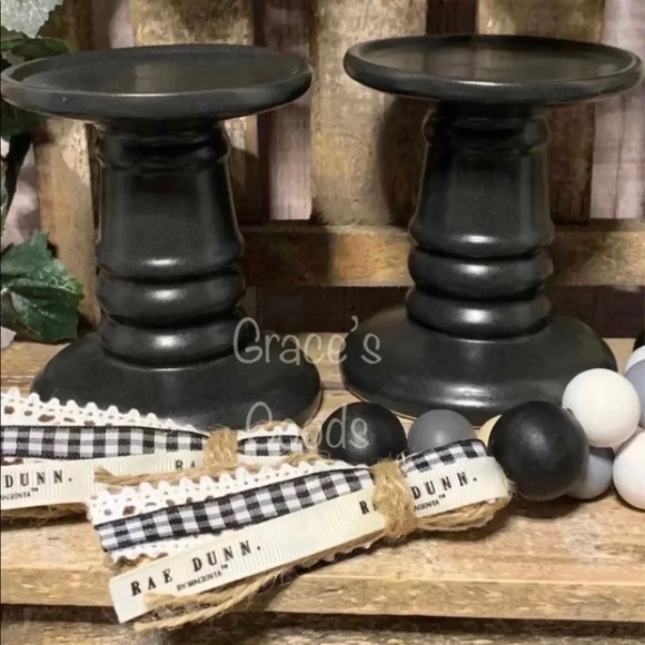 2 Farmhouse White Ceramic Risers/Pedestals - Picture 6 of 8